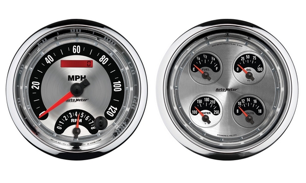 5" QUAD GAUGE, 8K RPM/120 MPH/100 PSI/100-250 F/8-18V/240-33 Ω, AMERI